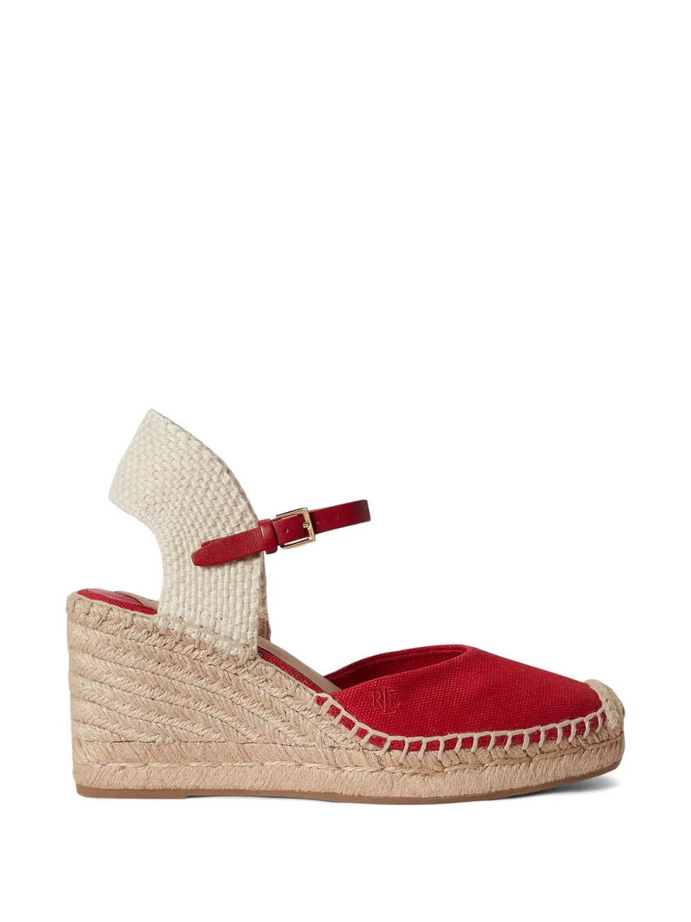Lauren Ralph Lauren Robby buckle-fastening wedge espadrilles - Rot