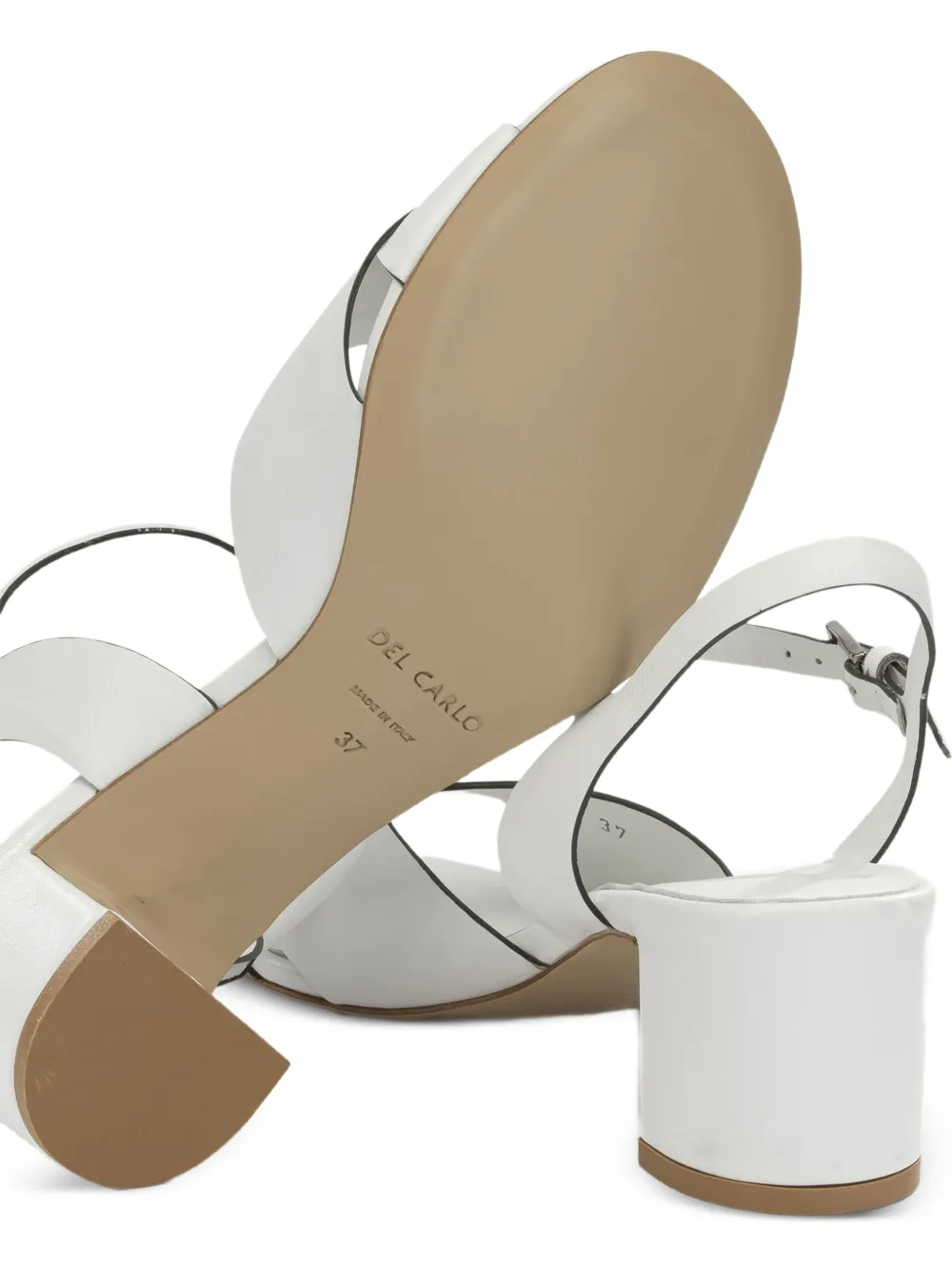 Del Carlo crossover-strap buckle-fastening sandals Wit
