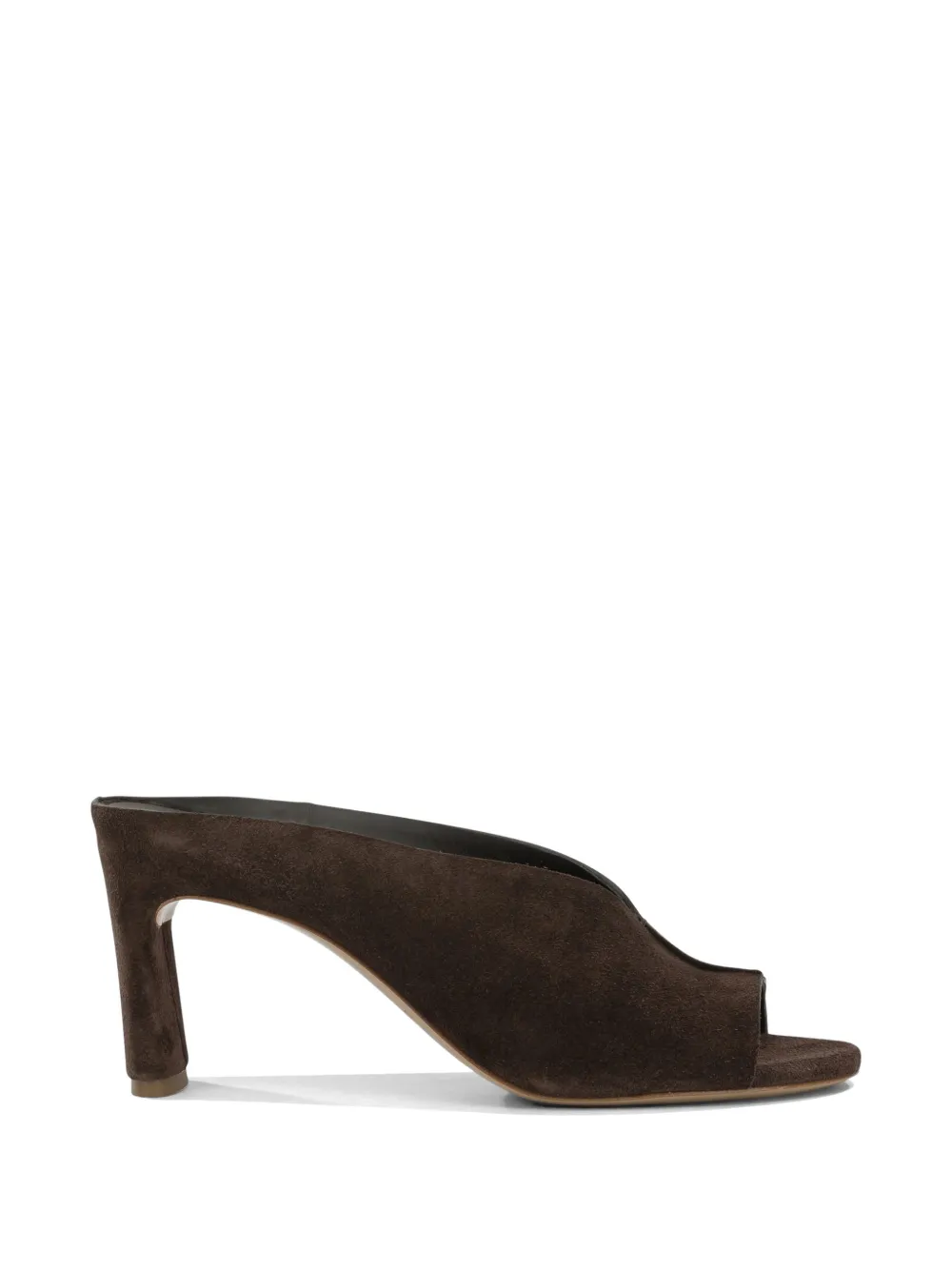 Del Carlo suede peep-toe mules - Marrone