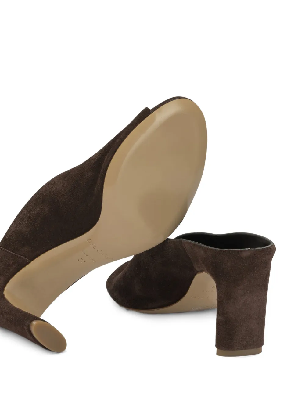 Del Carlo suede peep-toe mules Bruin