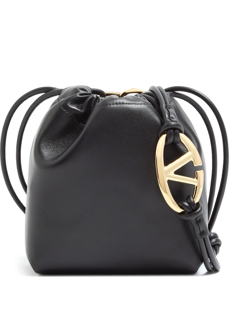 Valentino Garavani mini VLogo Pouf pouch in nappa leather - Nero