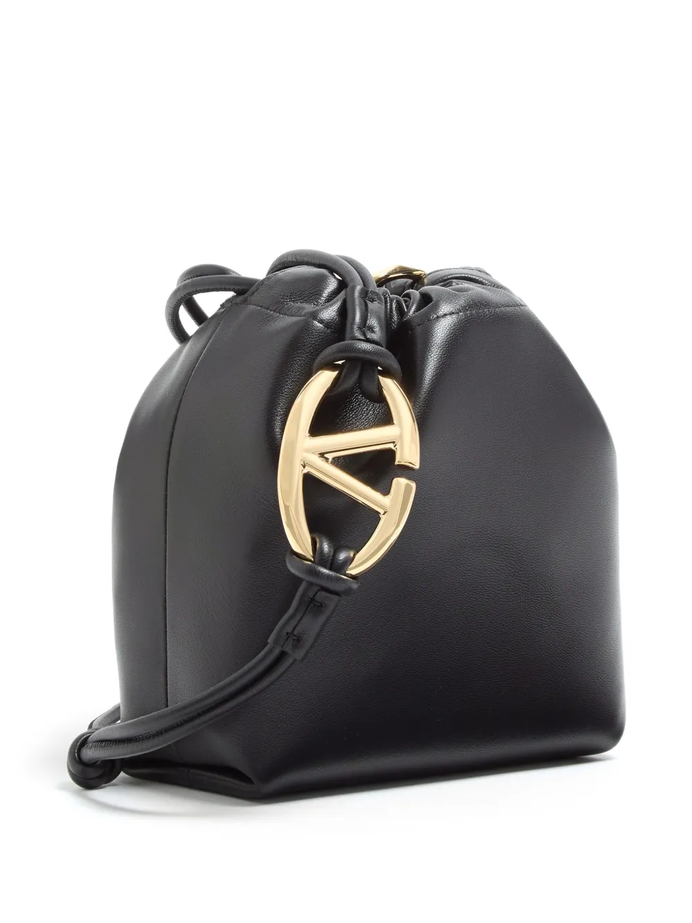 Valentino Garavani VLogo Pouf mini-buidel van nappa leer Zwart
