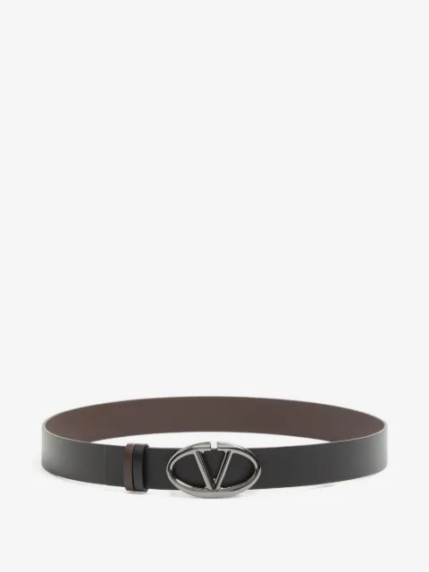 Valentino Garavani Vlogo The Bold Edition reversible belt in calfskin 35mm