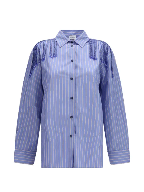 THE ANDAMANE Miley beaded-fringed shirt