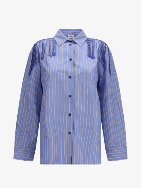 THE ANDAMANE Miley beaded-fringed shirt