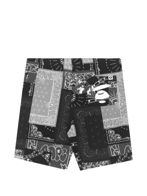 AAPE BY *A BATHING APE® Moonface bandana-print shorts