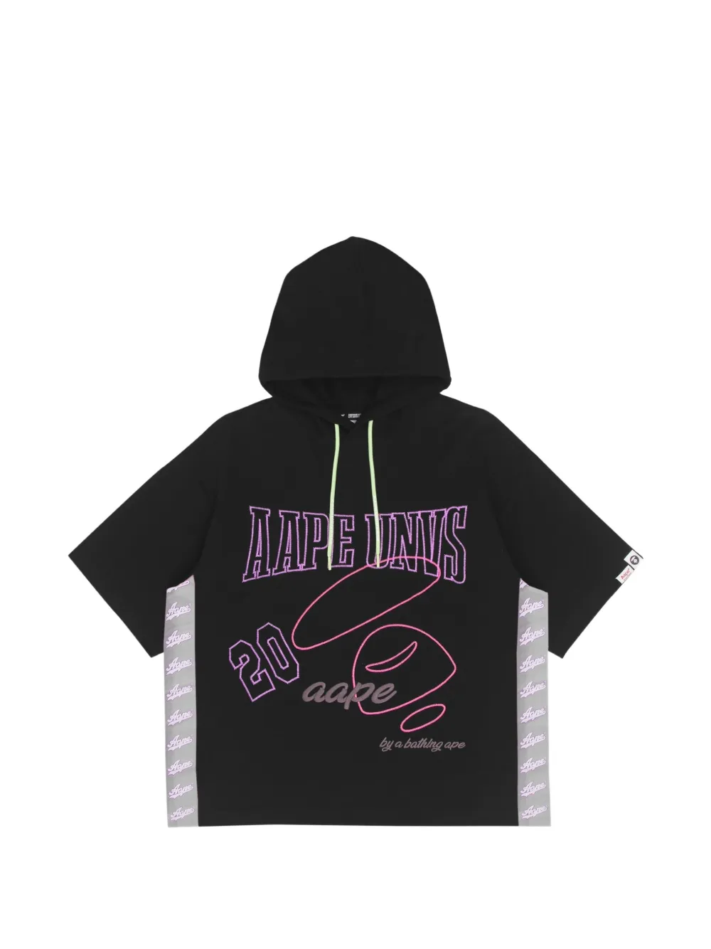 AAPE BY *A BATHING APE® Moonface embroidered short-sleeve hoodie