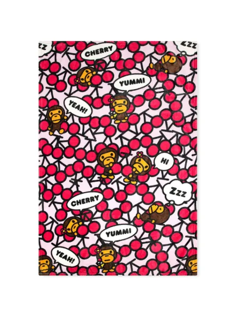 *BABY MILO® STORE BY *A BATHING APE® Baby Milo cherry-print blanket