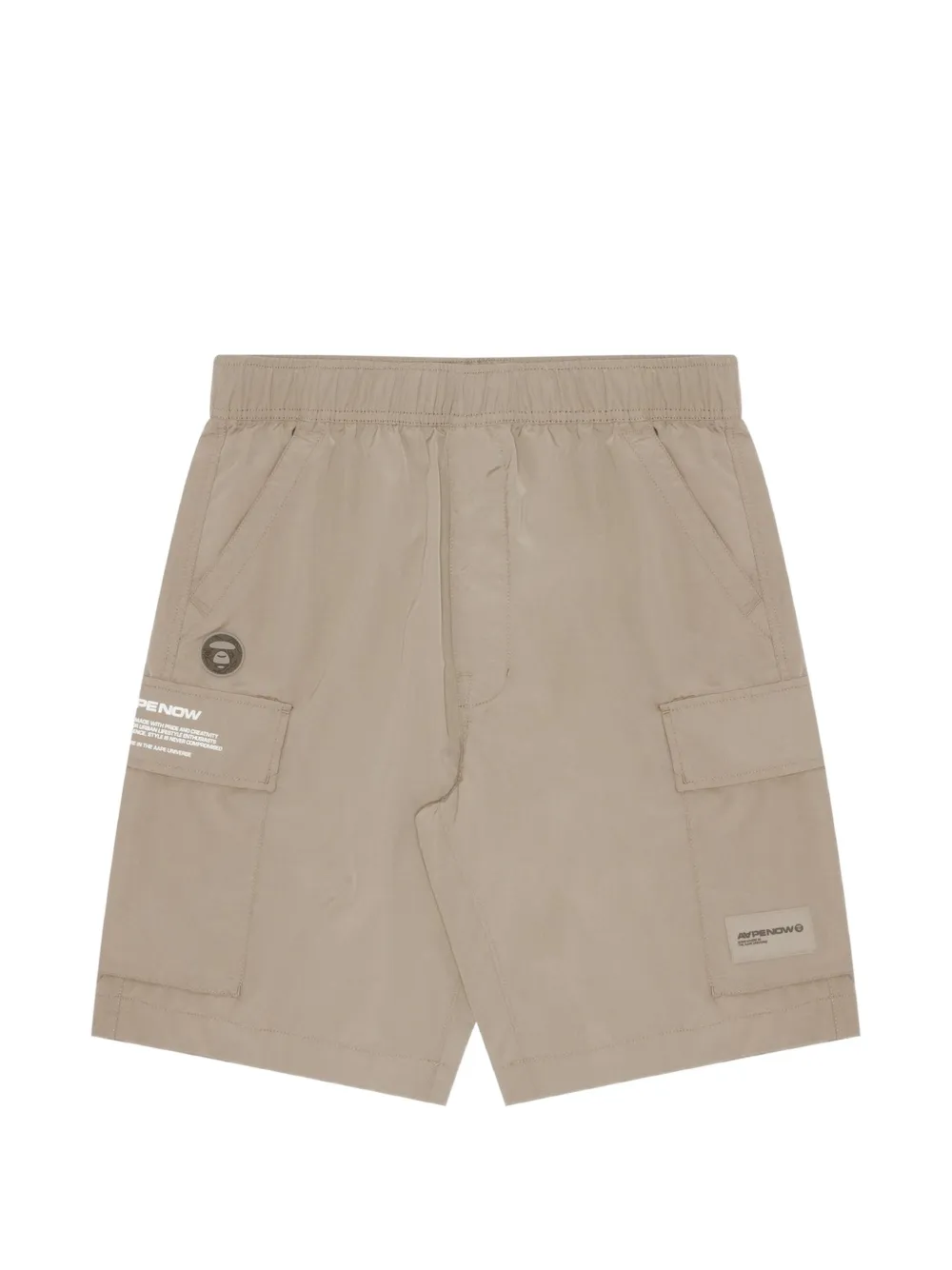 AAPE BY *A BATHING APE® Moonface patch-details cargo shorts - Neutrals