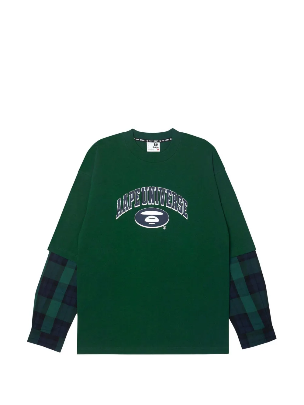 AAPE BY *A BATHING APE® Moonface plaid T-shirt