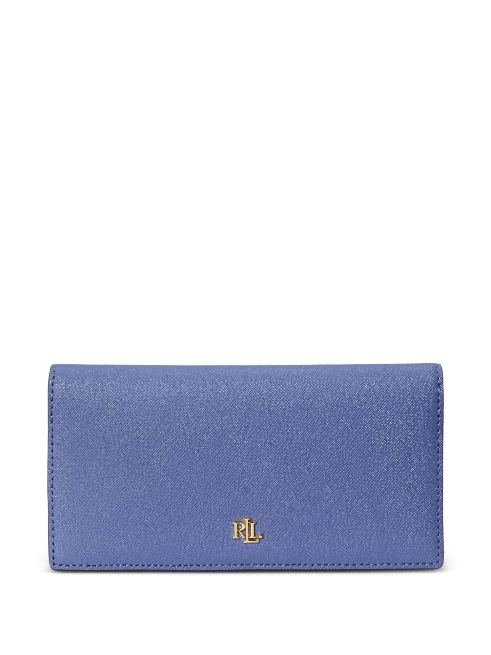 Lauren Ralph Lauren logo-plaque leather wallet - Blu