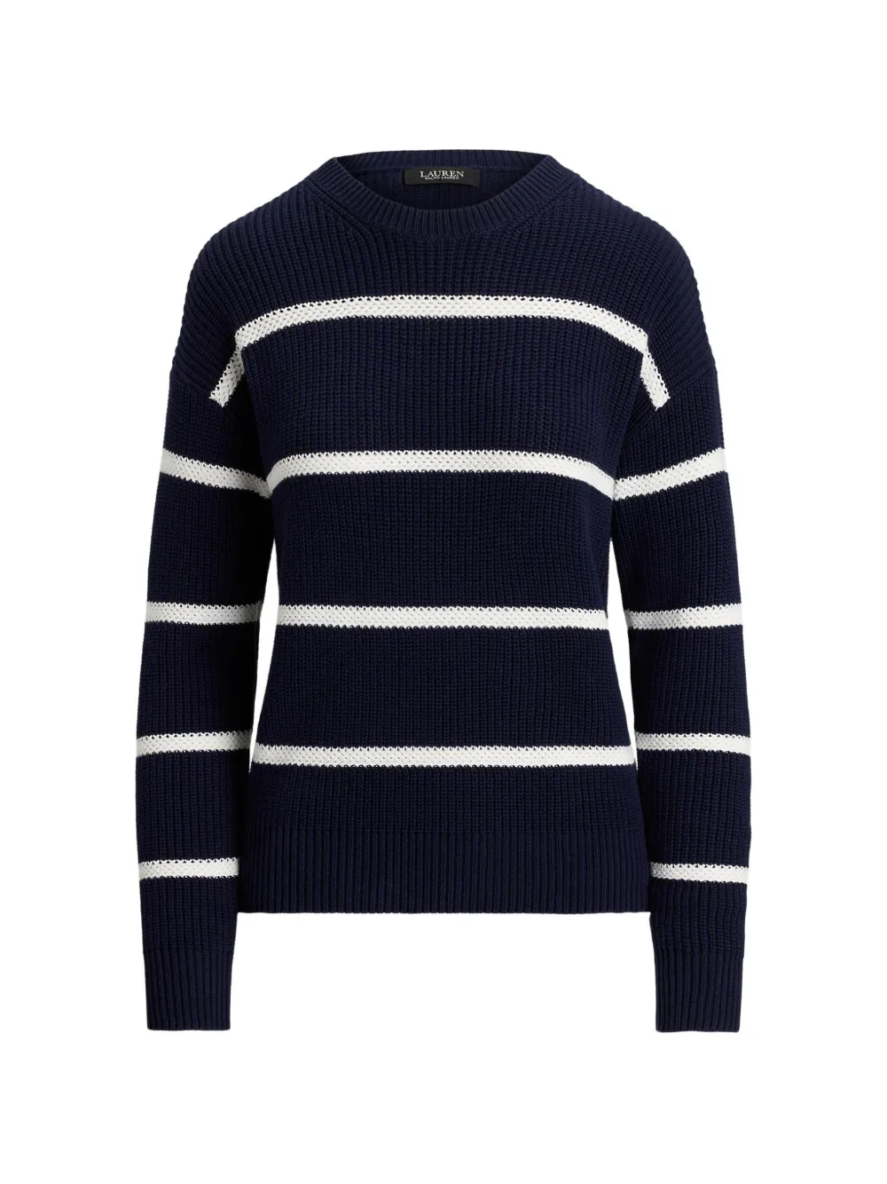 Lauren Ralph Lauren striped cotton-knit sweater - Blu