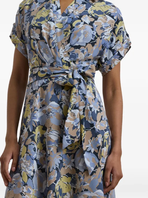 Lauren Ralph Lauren フローラル ラップドレス | ブルー | FARFETCH JP