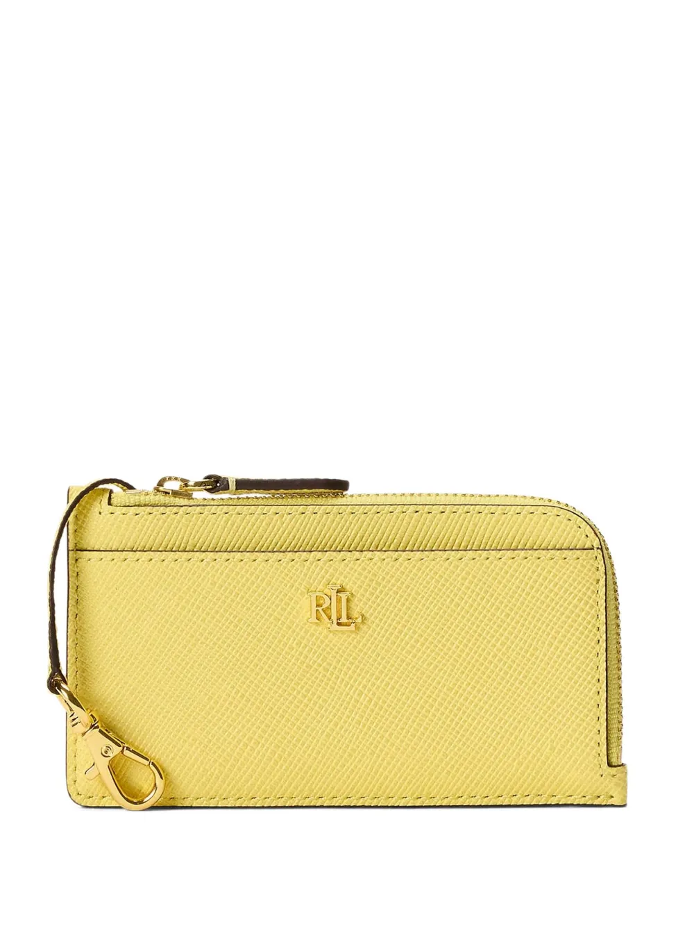 Lauren Ralph Lauren cross-grain leather cardholder - Gelb