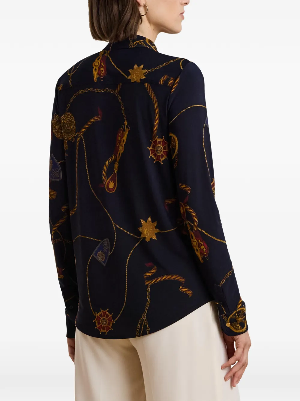 Lauren Ralph Lauren Button-up blouse Blauw