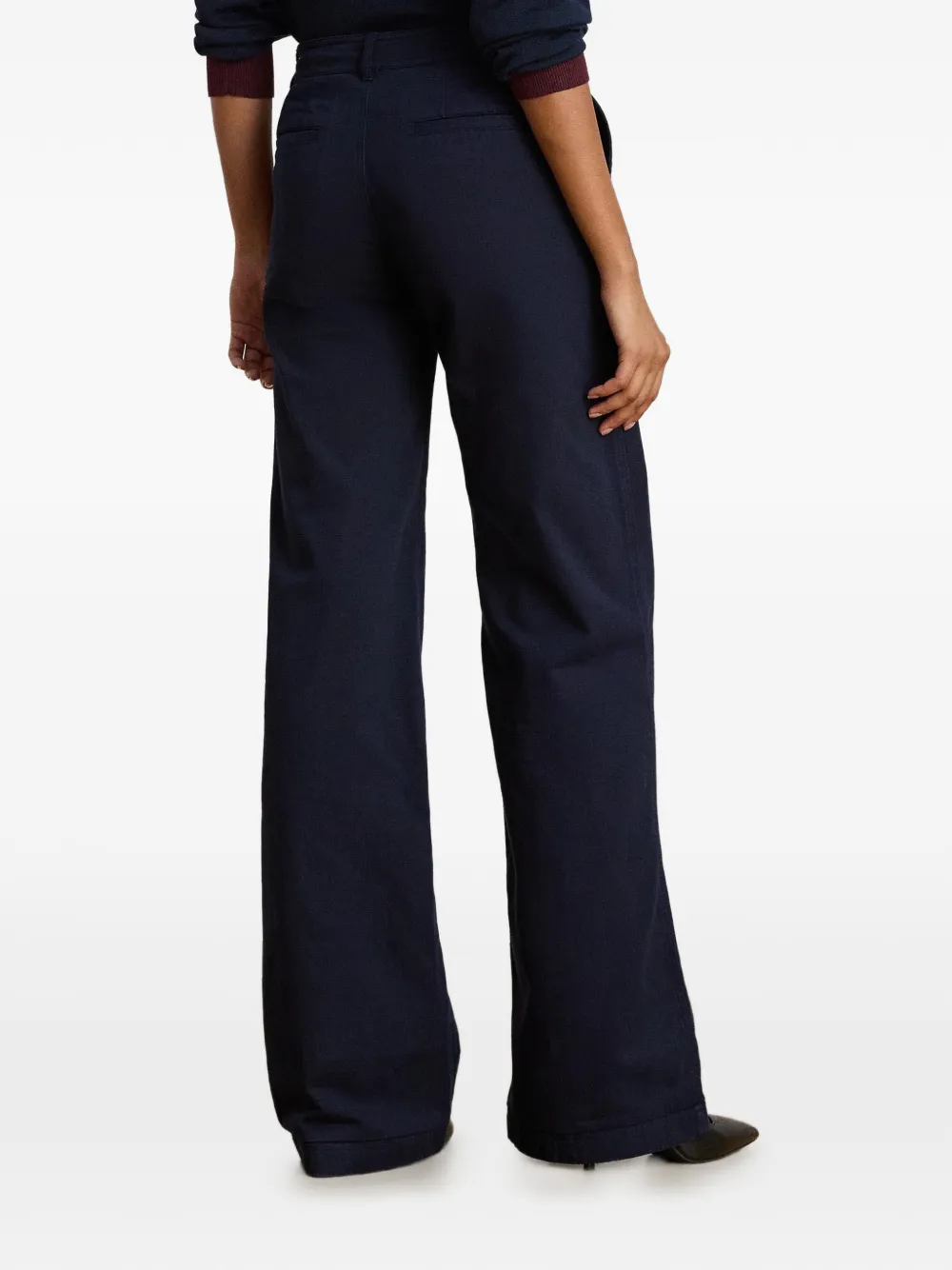 Lauren Ralph Lauren Broek met wijde pijpen Blauw