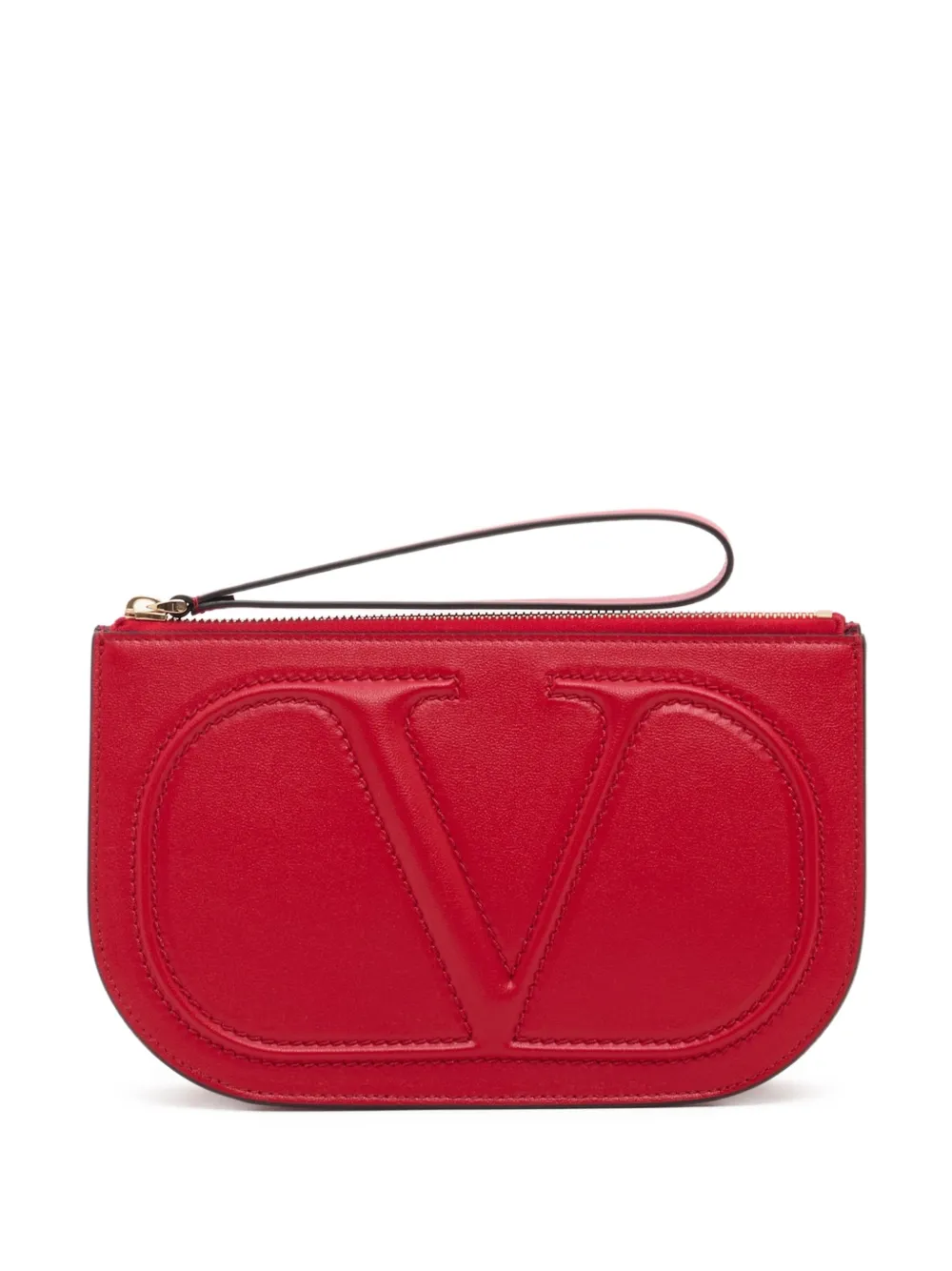 Valentino Garavani Pouch VLogo Walk in pelle di vitello - Rosso