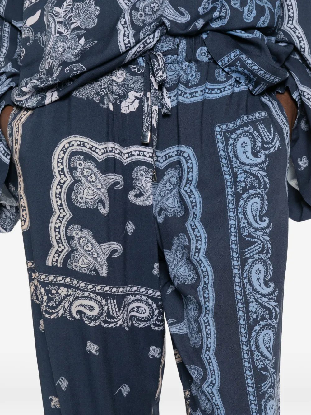 The Attico Broek met trekkoord Blauw