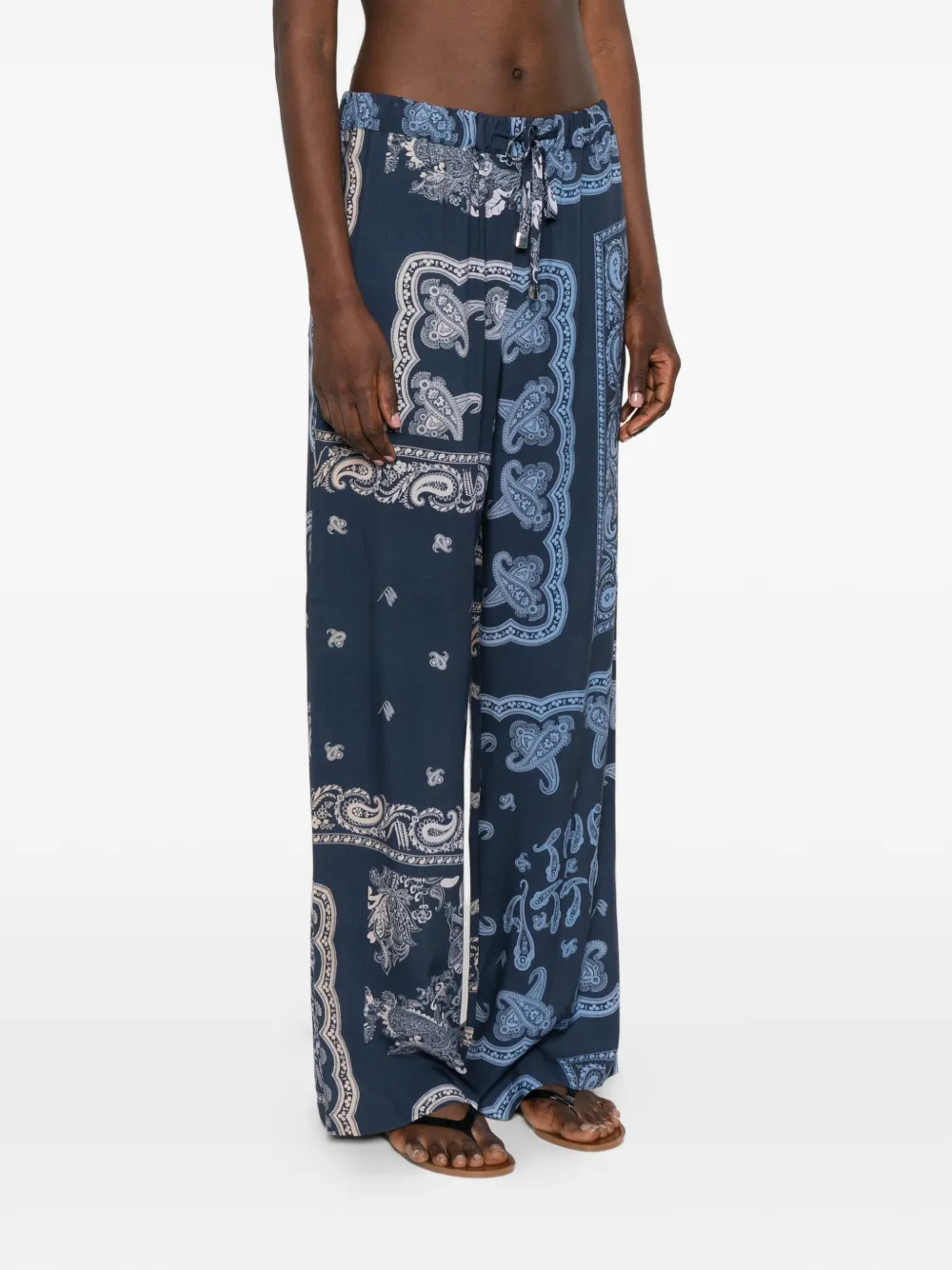 The Attico Broek met trekkoord Blauw