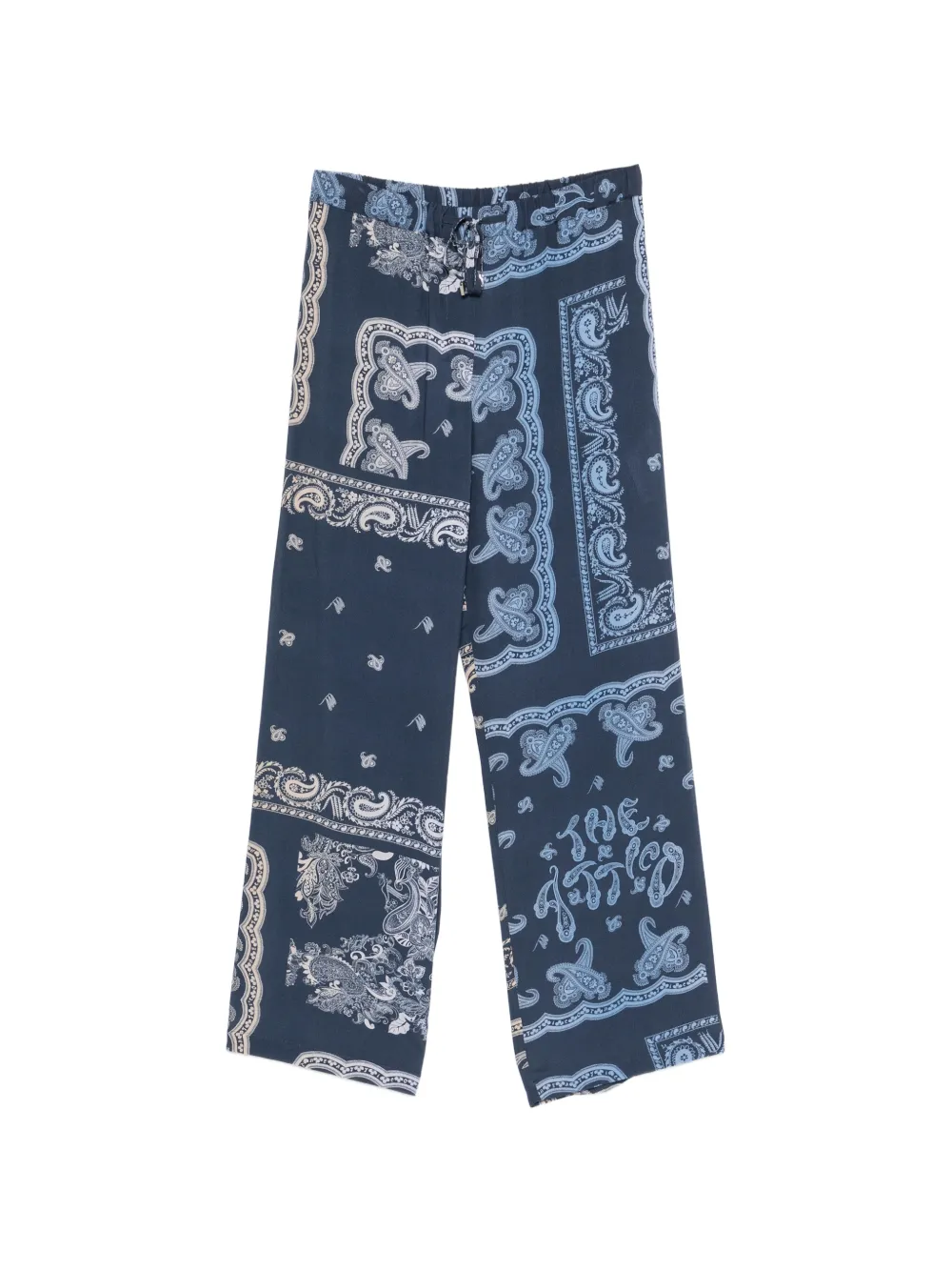 The Attico paisley drawstring trousers - Blau