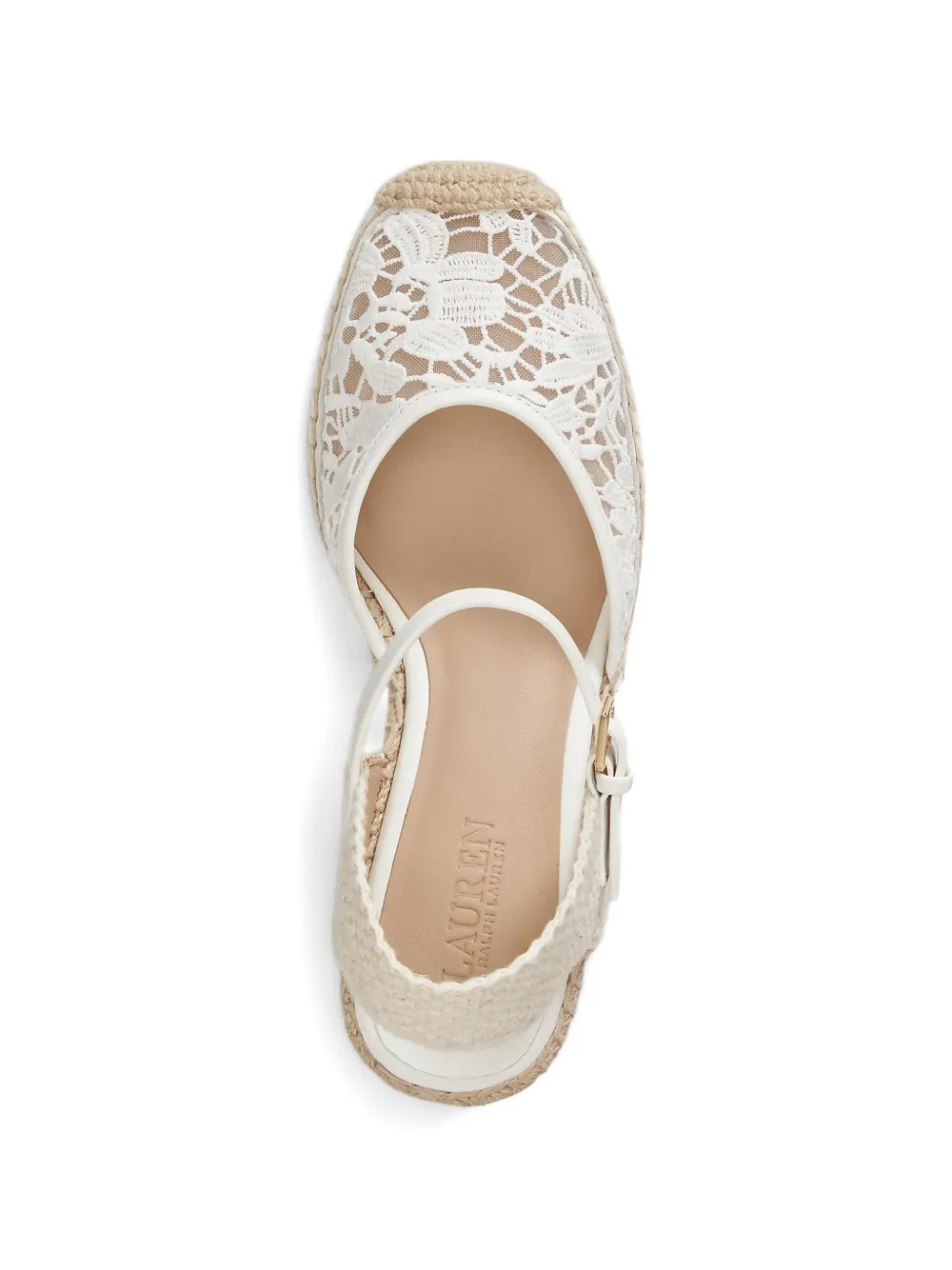 Lauren Ralph Lauren Robby espadrilles met sleehak Wit