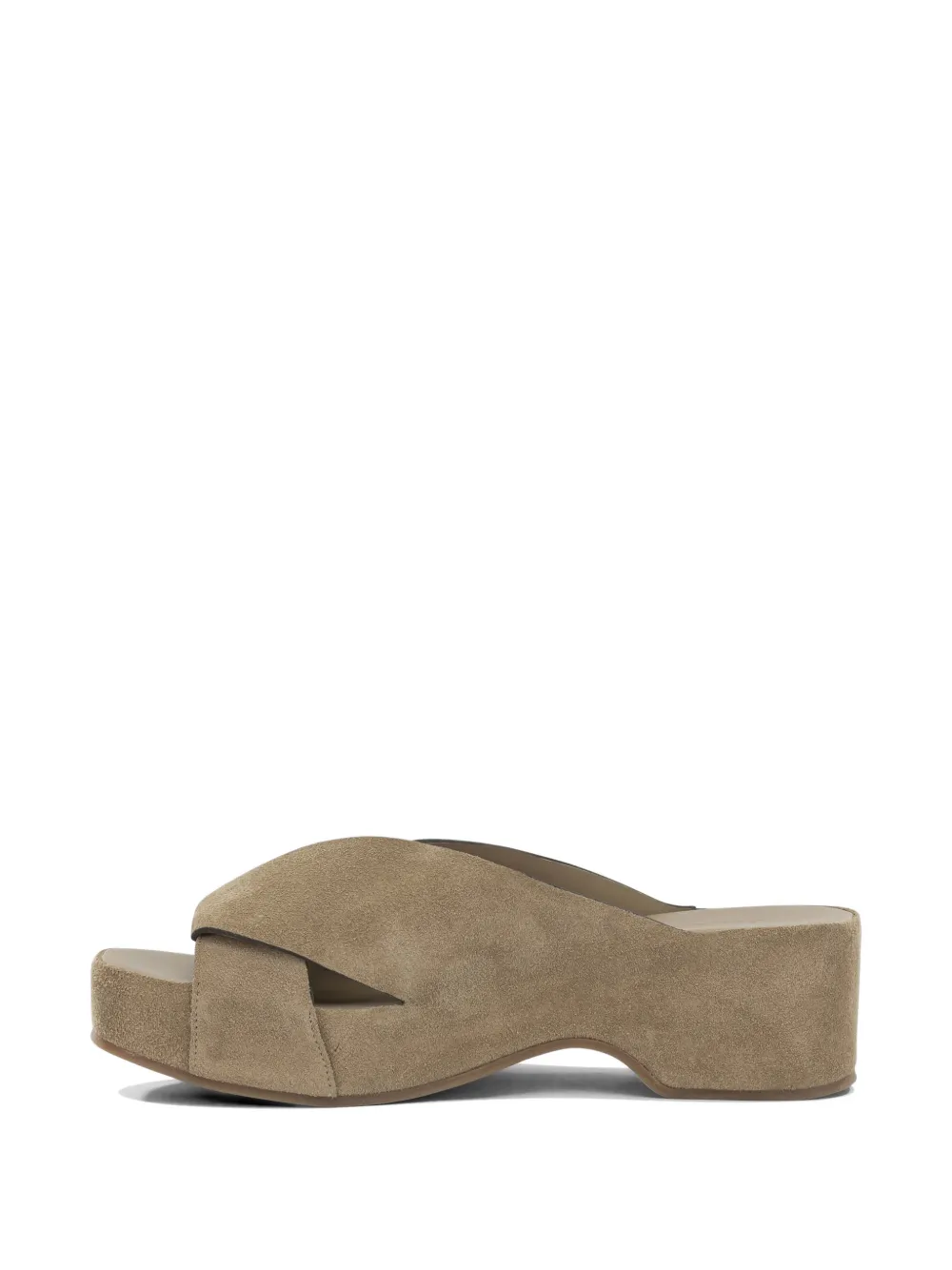Del Carlo Horus crossover-strap suede sandals Beige