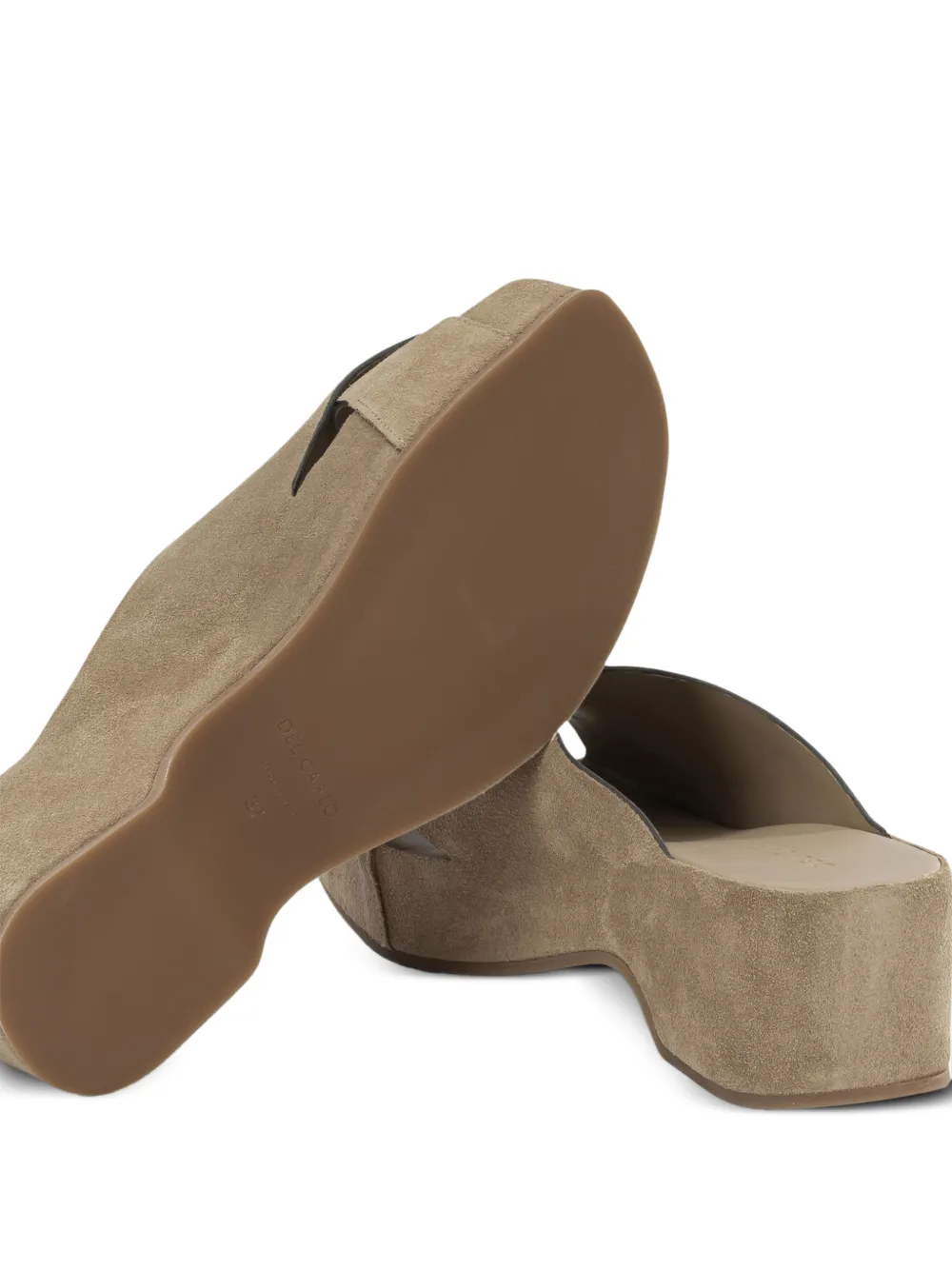 Del Carlo Horus crossover-strap suede sandals Beige