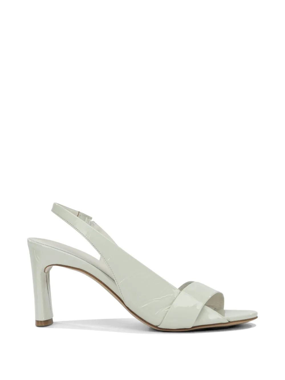 Del Carlo patent-leather slingback sandals Groen