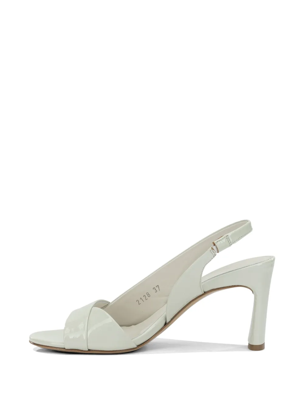 Del Carlo patent-leather slingback sandals Groen
