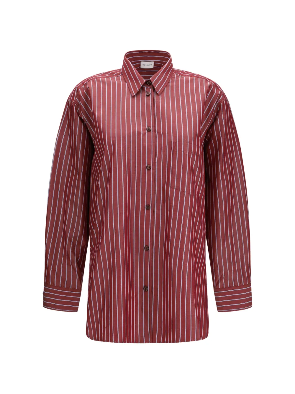THE ANDAMANE Georgiana striped oversized shirt - Rosso