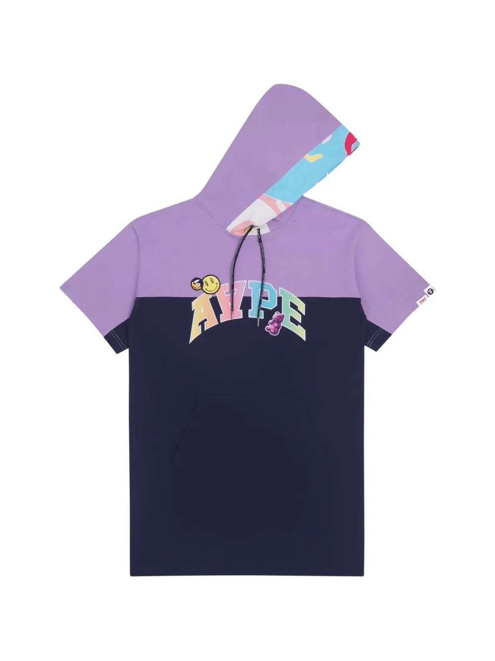 AAPE BY *A BATHING APE® Moonface colour-blocked hoodie cotton mini dress