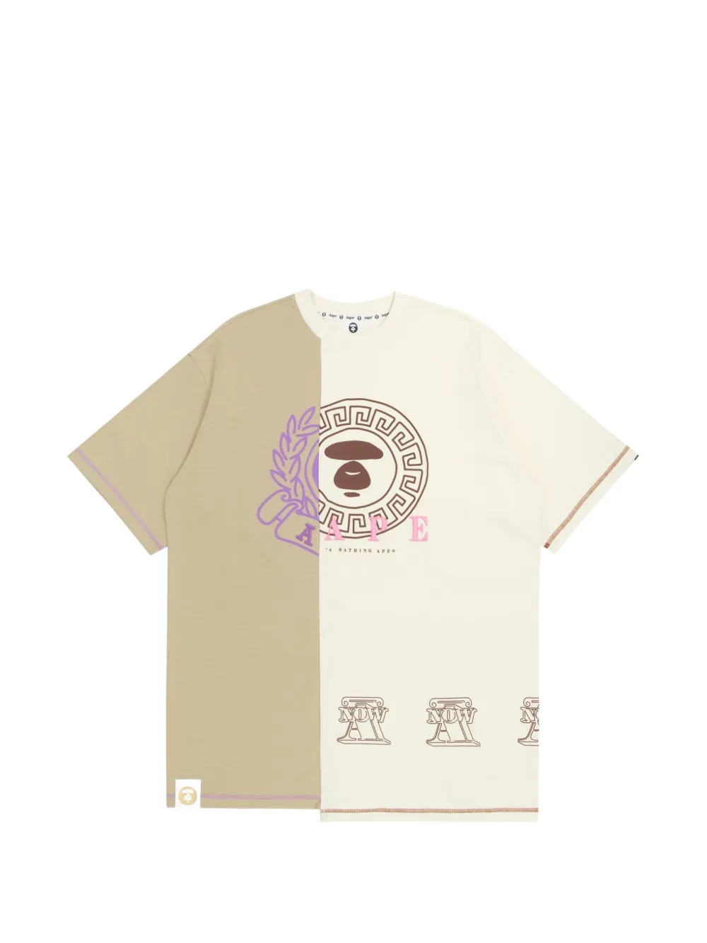 AAPE BY *A BATHING APE® moonface spliced t-shirt dress