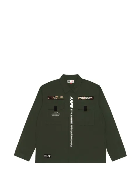 AAPE BY *A BATHING APE® logo-print camouflage-patch shirt
