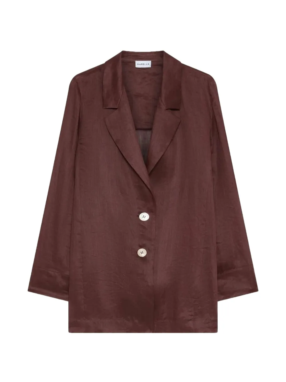 Marella notched-lapel blazer - Marrone