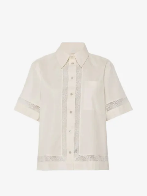 Marella lace-trim poplin shirt