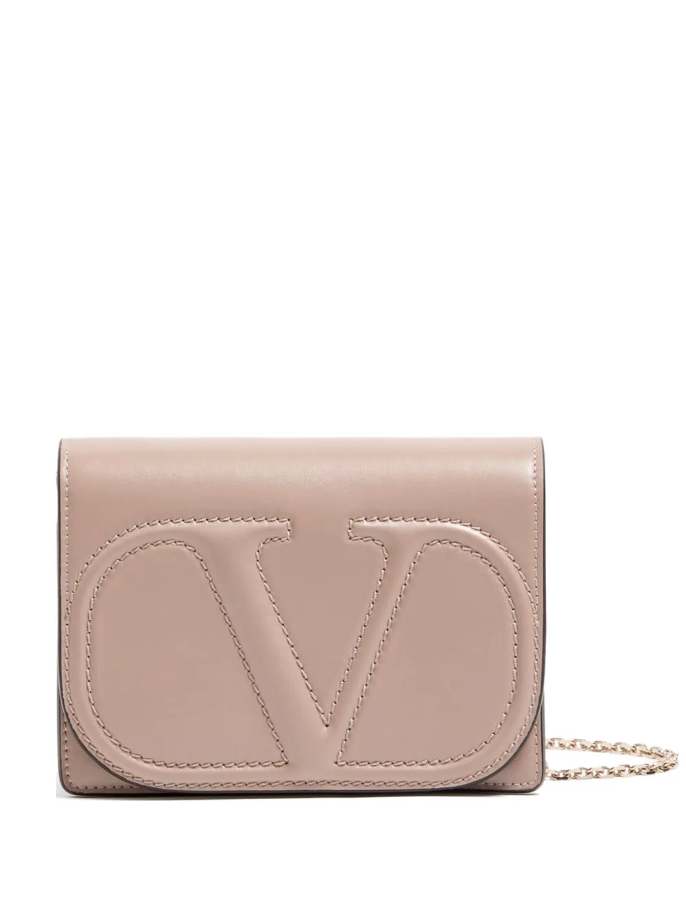 Valentino Garavani pouch with VLogo Walk calfskin chain - Rosa