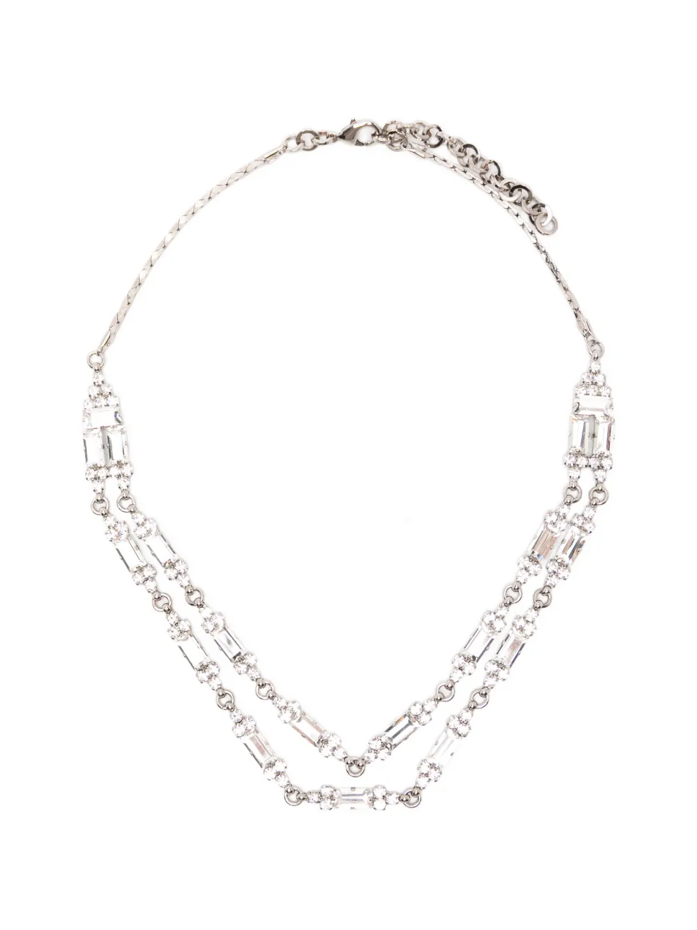 Alessandra Rich crystal-embellished necklace - Argento