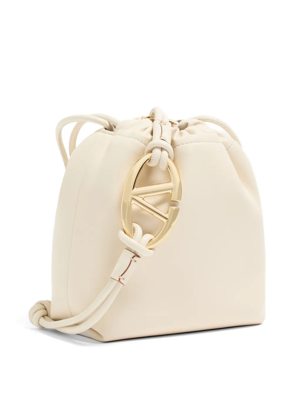 Valentino Garavani VLogo Pouf mini-buidel van nappa leer Beige