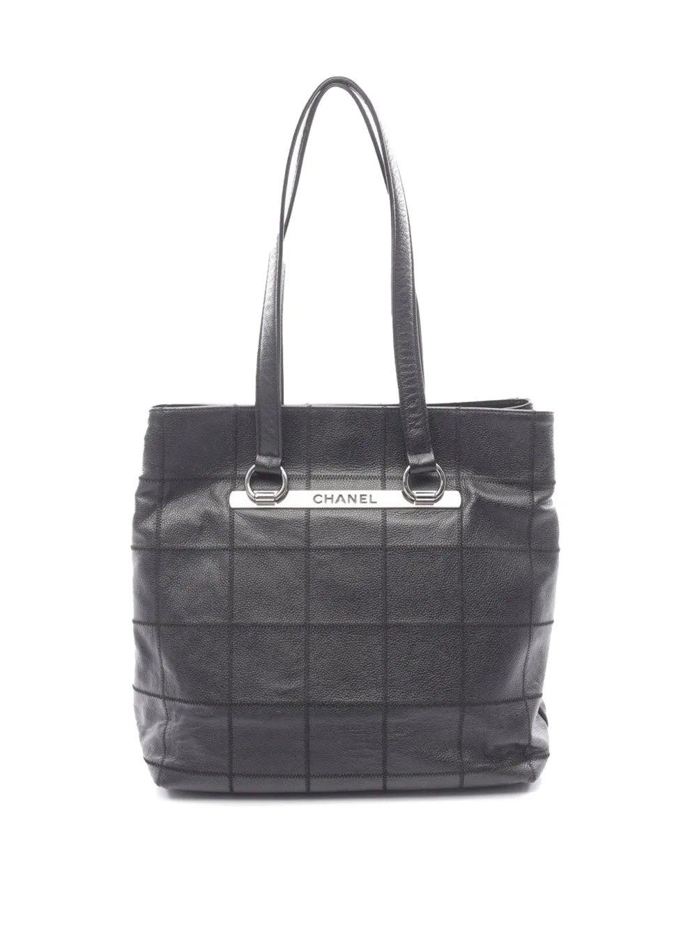 CHANEL Pre-Owned 2004-2005 CC Chocolate Bar Caviar tote bag - Nero