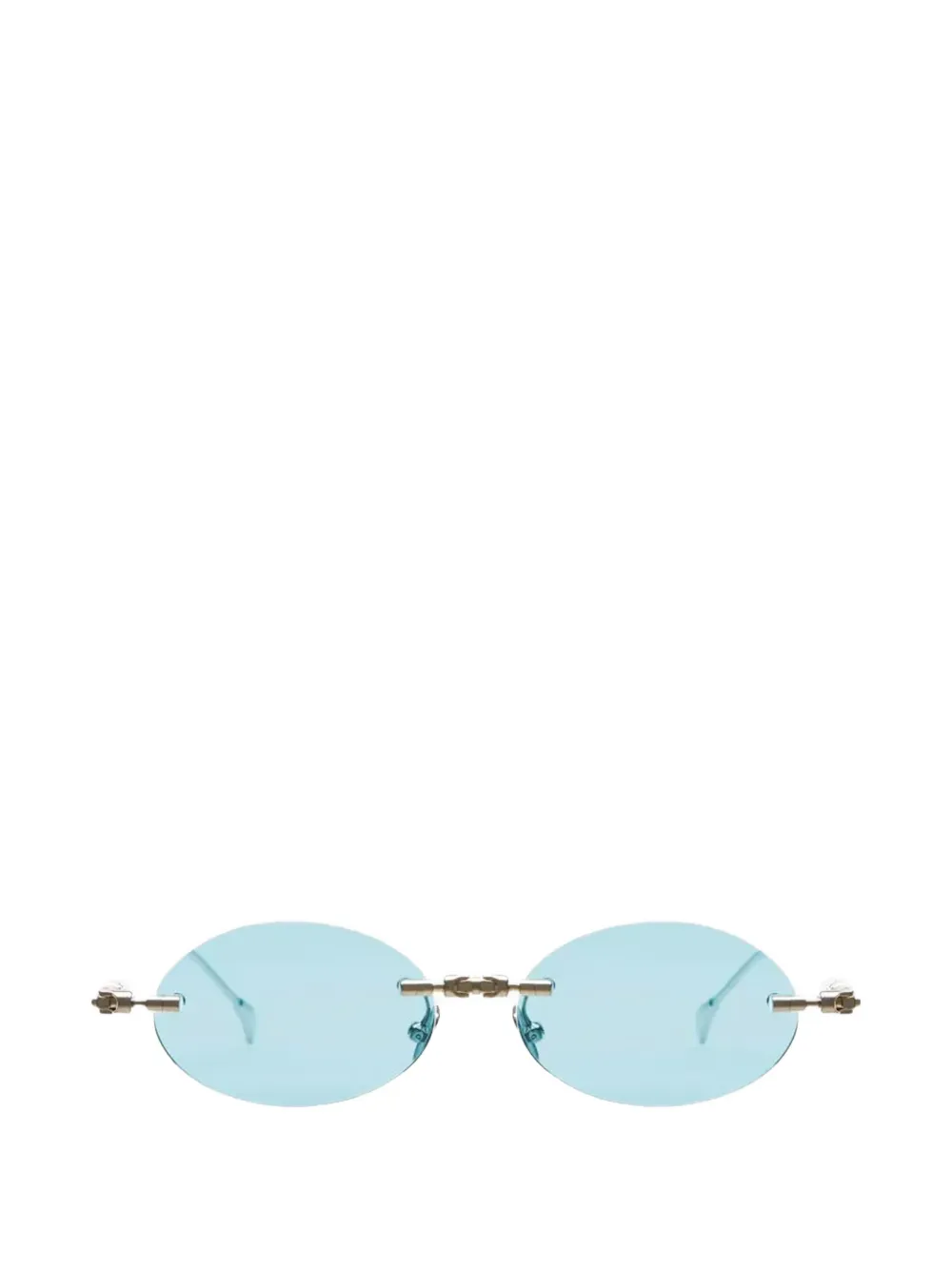 Kuboraum frameless oval-frame sunglasses - Oro