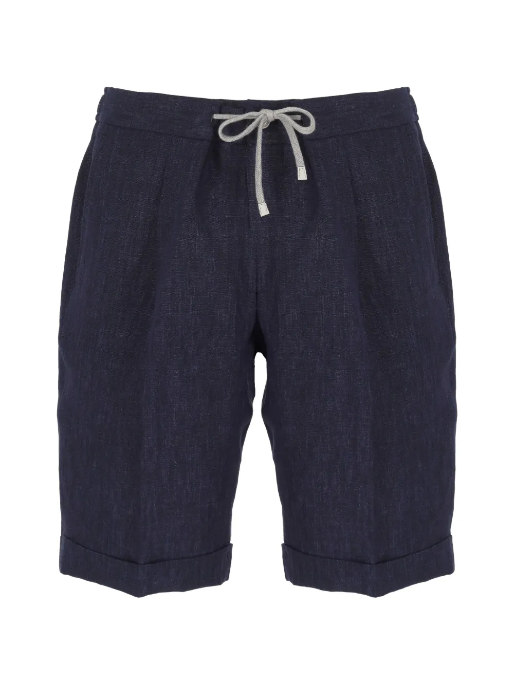 Barba drawstring-waist turn-up shorts - Blu