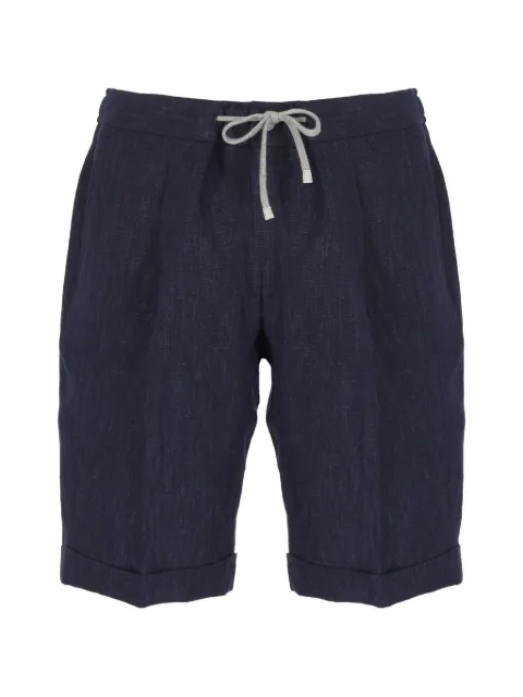 Barba drawstring-waist turn-up shorts