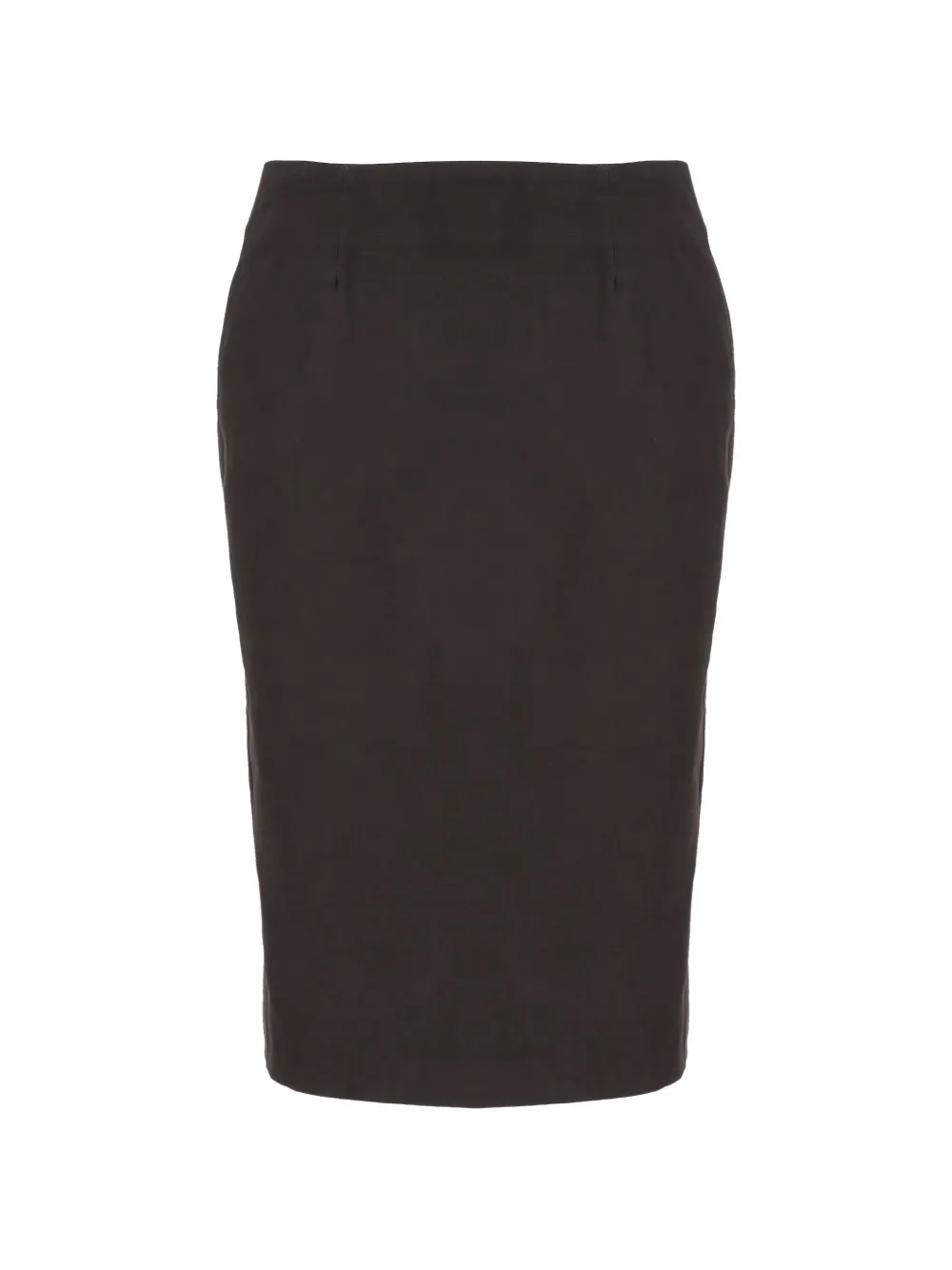 CASTELL rear-zip-fastening pencil midi skirt - Marrone