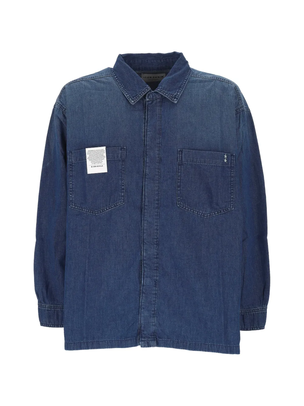 ICON DENIM Seth patch-pocket denim shirt - Blu