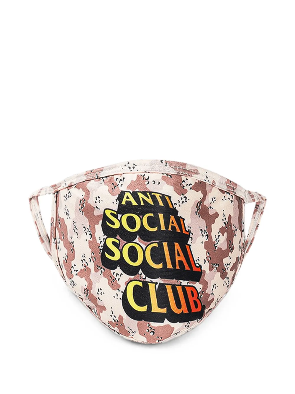 Anti Social Social Club Mundschutzmaske mit Logo-Print - Nude
