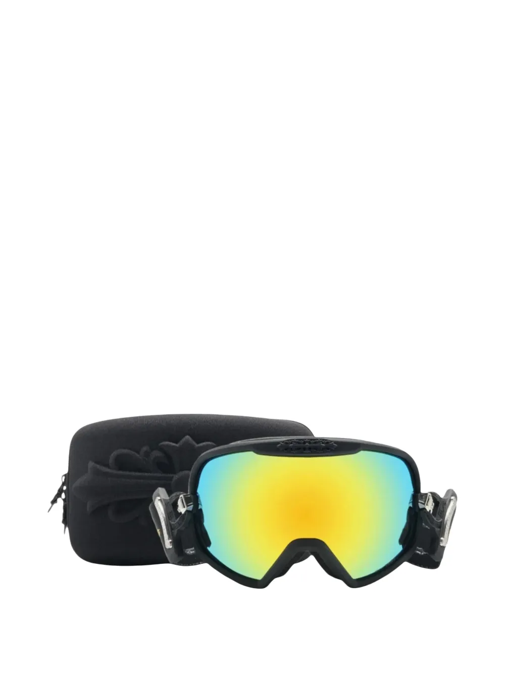 Chrome Hearts floral-logo ski goggles Zwart