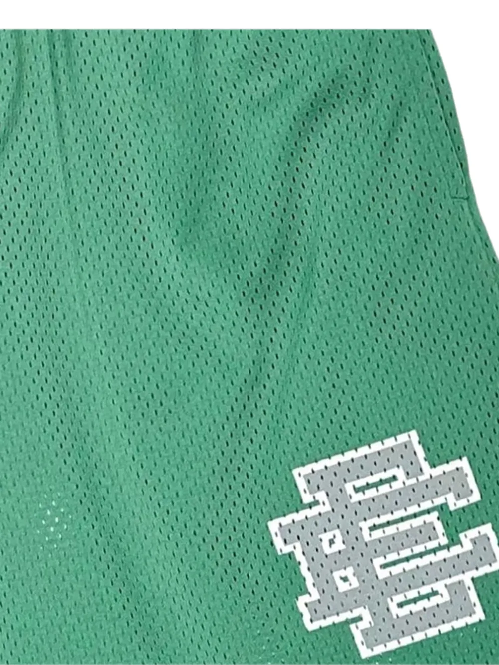 ERIC EMANUEL Mesh shorts met logoprint Groen