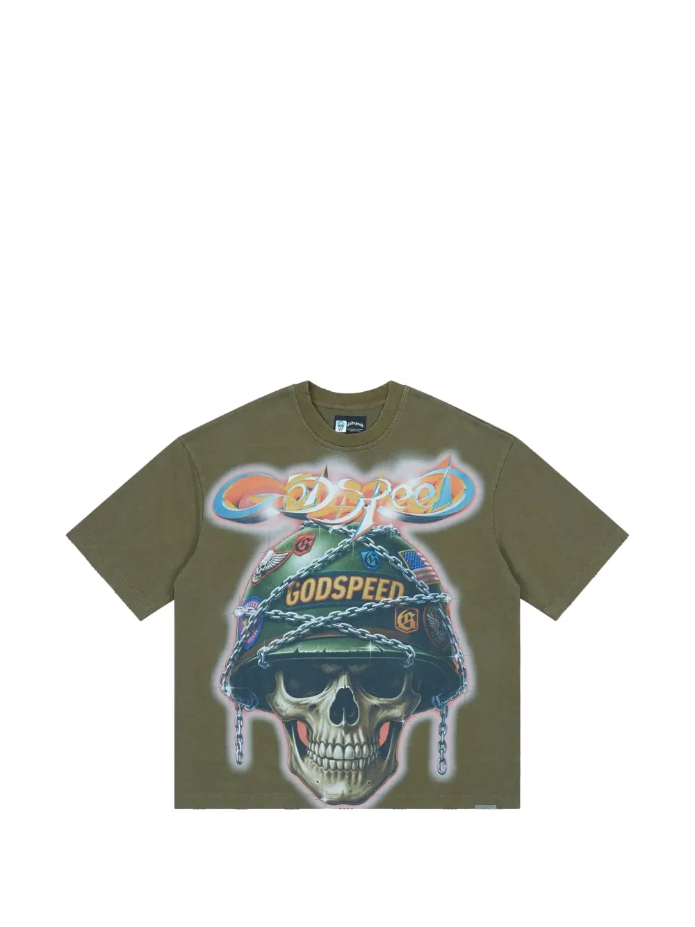 GODSPEED 그래픽 프린트 티셔츠 | 그린 | Image 1