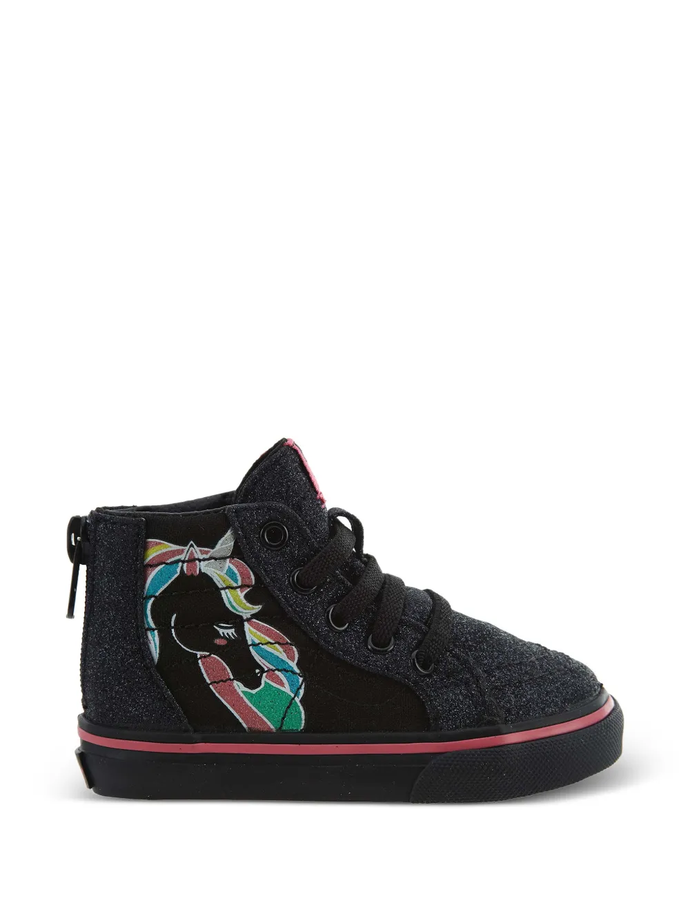 Vans Kids Sneakers Sk8-Hi con zip - Nero