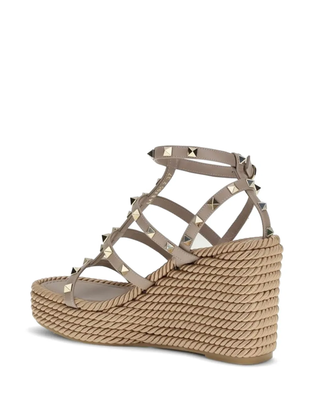 Valentino Garavani Rockstud wedge espadrilles Beige